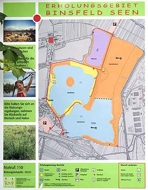 Deutschland 2007 -  Kuhunter- und Gänsedrecksee im Seengebiet Binsfeld bei Speyer - Übersichtskarte (Zur Vergrößerung einfach klicken)
