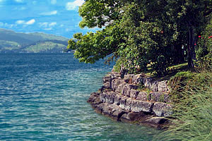 Schweiz 2004 - Vierwaldstättersee - Einstieg am Tauchplatz Weggis